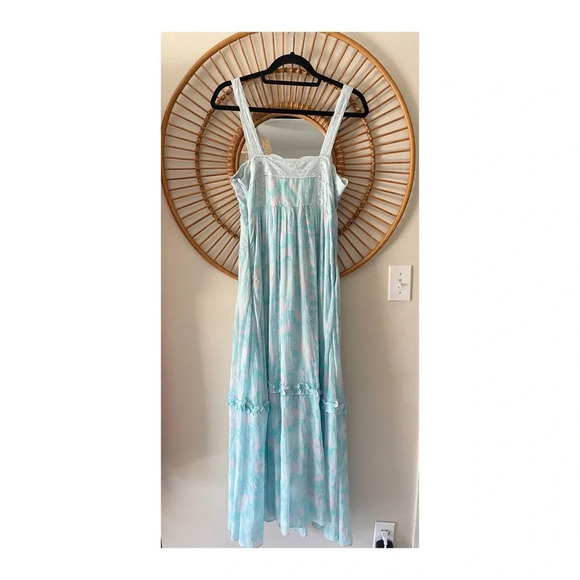LoveShackFancy Ayala dress in aqua sea Size Small 2 - Picture 3 of 11